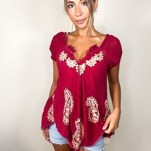 Vintage California Woman Boho Shirt- Small/Med